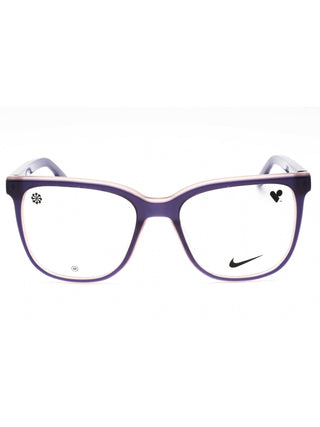 Nike 7166 black rectangular eyeglasses with a sleek, modern design.