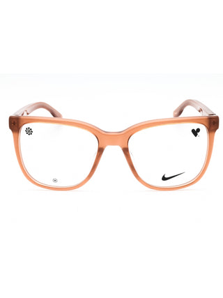 Nike 7166 black rectangular eyeglasses with a sleek, modern design.