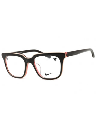 Nike 7167LB eyeglasses with Earth Tri-Laminate rectangular frames and clear demo lenses.