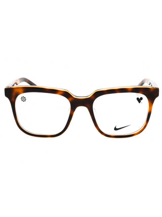 Nike 7167LB eyeglasses with a black rectangular frame and silver temple accents.