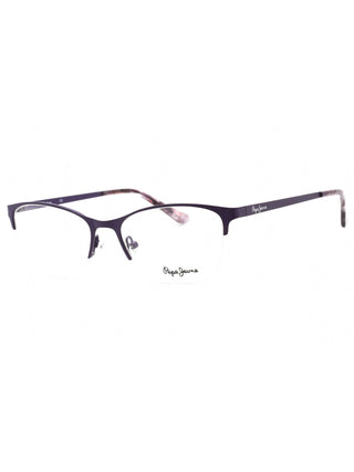 Pepe Jeans PJ1385 purple full-rim eyeglasses with clear demo lenses, 52mm.