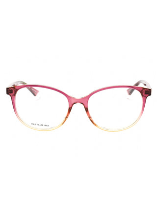 Polaroid D467 oval eyeglasses in a sleek black acetate frame with a lightweight, minimalist design.