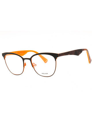 Police VPL417 eyeglasses featuring a sleek, lightweight metal frame in a classic rectangular design.