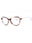 0P82 - PURPLE STREAKED BROWN/clear demo lens
