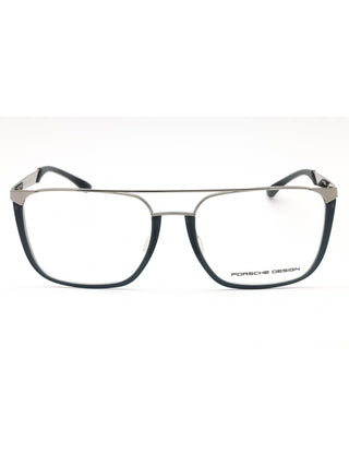 Porsche P8388 rectangular men's eyeglasses with black injected propionate frames.