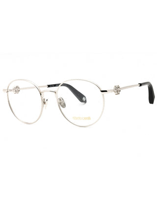 Roberto Cavalli VRC047 eyeglasses featuring a sleek, premium metal frame with signature gold-tone temple detailing.