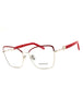 744 - LIGHT GOLD/BURGUNDY/clear demo lens
