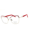 744 - LIGHT GOLD/BURGUNDY/clear demo lens
