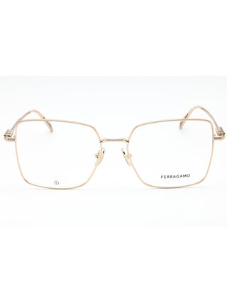 Salvatore Ferragamo SF2230 women's black acetate full-rim cat-eye eyeglasses with gold-tone temples.