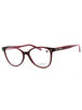 612 - TRANSPARENT WINE/BURGUNDY/Clear demo lens