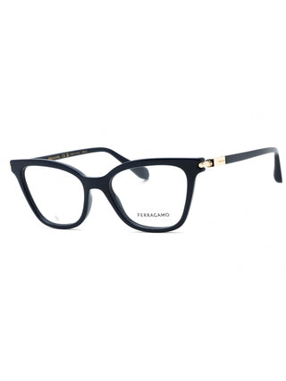 Salvatore Ferragamo SF2991 blue navy full-rim square eyeglasses with clear demo lenses.