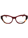 654 - OPALINE BURGUNDY/RED TORTOISE/Clear demo lens
