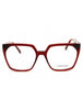 612 - TRANSPARENT BURGUNDY/clear demo lens