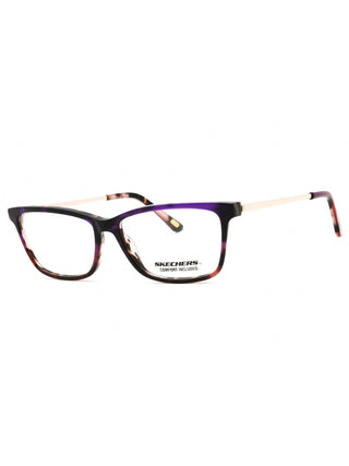 Skechers SE50033 eyeglasses featuring a sleek, lightweight rectangular frame in a matte black finish.