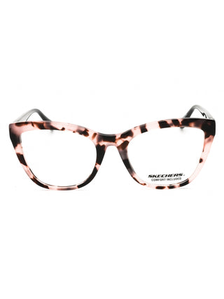 Skechers SE50035 eyeglasses with a sleek, lightweight rectangular frame in a polished black finish.