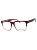 601 - BURGUNDY HORN/Clear demo lens