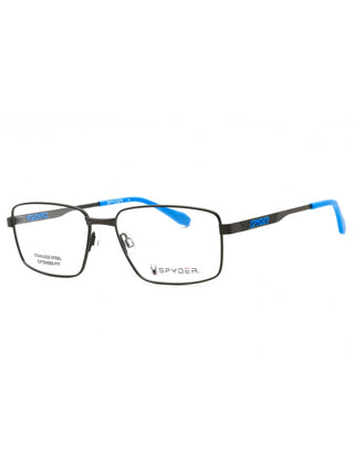 Spyder SP4025 eyeglasses with graphite rectangular frames and clear demo lenses.
