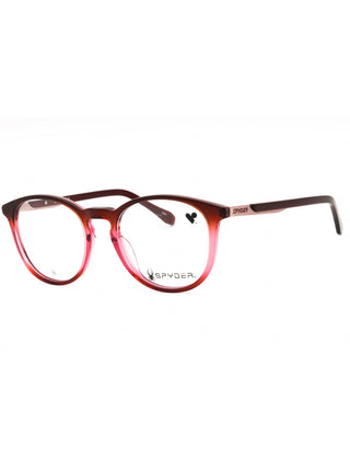 Spyder SP4032 eyeglasses featuring a sleek, lightweight black rectangular frame with signature red temple accents.