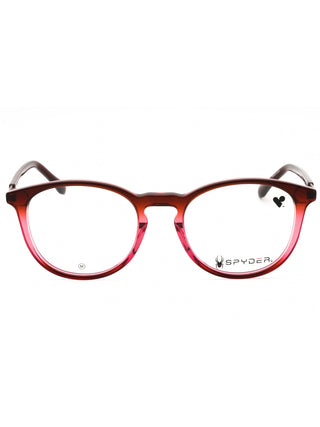 Spyder SP4032 eyeglasses featuring a sleek, lightweight black rectangular frame with signature red temple accents.