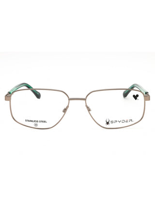 Spyder SP4033 eyeglasses featuring a sleek, lightweight black rectangular frame with signature logo detailing.
