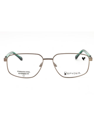 Spyder SP4033 eyeglasses featuring a sleek, lightweight black rectangular frame with signature logo detailing.