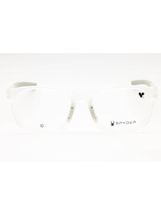Spyder SP4036 eyeglasses featuring a sleek, lightweight black rectangular frame with signature red temple accents.