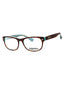 102 - Tortoise/Turquoise/clear demo lens