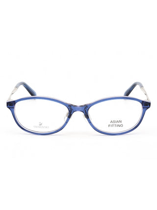 Swarovski SK5379-D oval eyeglasses featuring a sleek, lightweight frame with signature crystal-embellished temples.