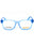 090 - shiny blue/clear demo lens