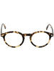 055 - Shiny Vintage Havana / clear/blue-light block lens
