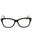 001 - shiny black/clear/blue-light block lens