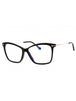 001 - Shiny black/Clear/Blue-light block lens