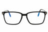 001 - shiny black/clear/blue-light block lens
