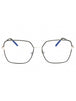 001 - shiny black/clear/blue-light block lens