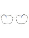 001 - shiny black/clear/blue-light block lens