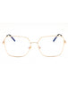 028 - shiny rose gold/clear/blue-light block lens
