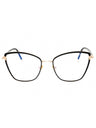 001 - shiny black/Clear/Blue-light block lens