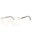 028 - shiny rose gold/clear/Blue-light block lens