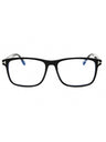 001 - shiny black/clear/blue-light block lens