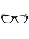 001 - shiny black/clear/blue-light block lens