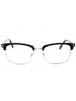 090 - shiny blue/clear/blue-light block lens