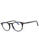 001 - shiny black/clear/blue-light block lens
