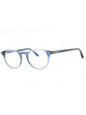 090 - shiny blue/clear/blue-light block lens