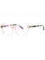 072 - shiny pink/clear/blue-light block lens