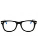 001 - shiny black/clear/blue-light block lens