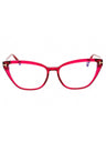 075 - shiny fuxia/Clear/Blue-light block lens