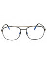 001 - Shiny black/clear/blue-light block lens
