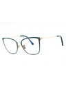 087 - shiny turquoise/clear/blue-light block lens