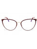 066 - shiny red/clear/Blue-light block lens