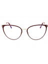 066 - shiny red/clear/Blue-light block lens